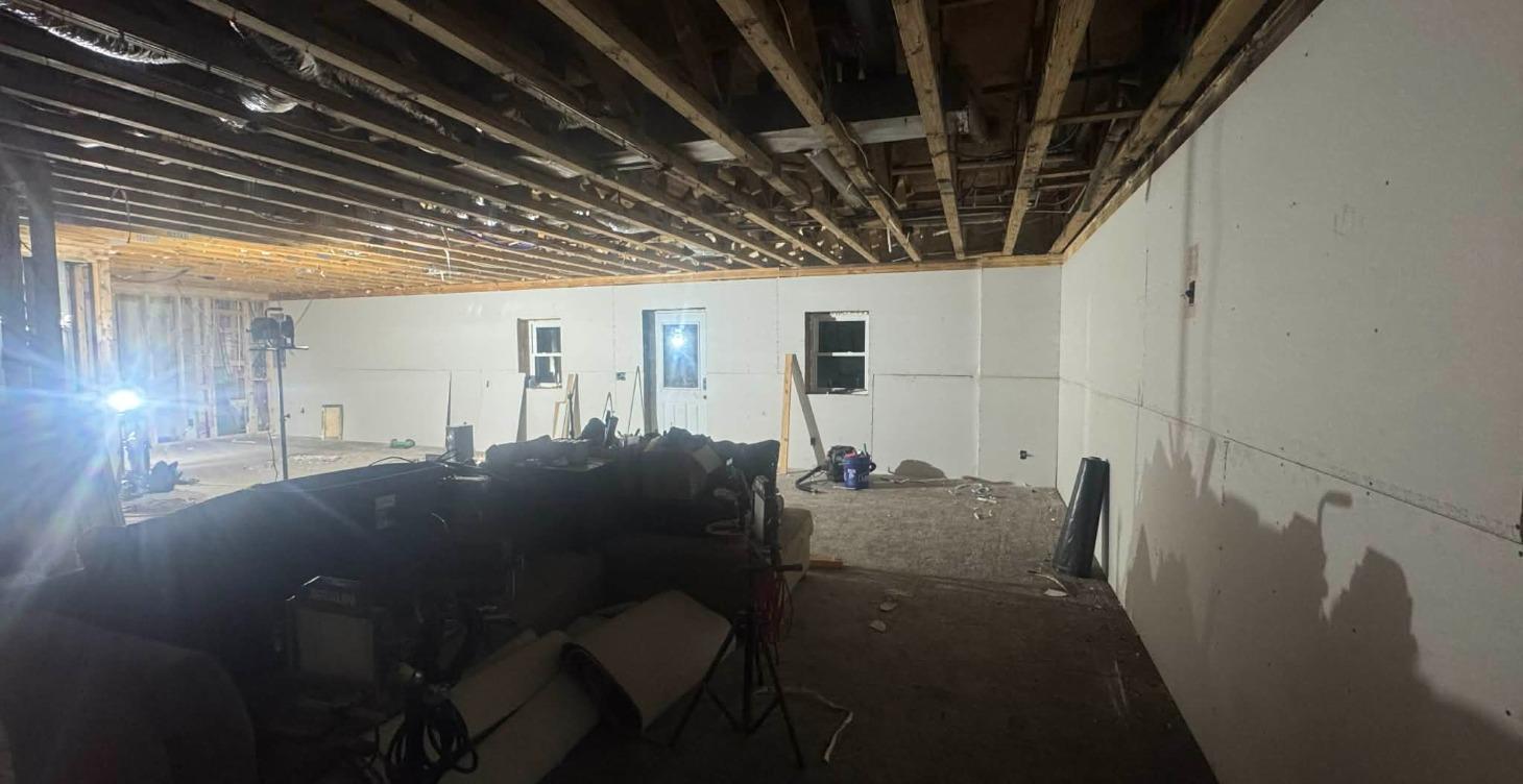 Hanging and preparing drywall to be finished