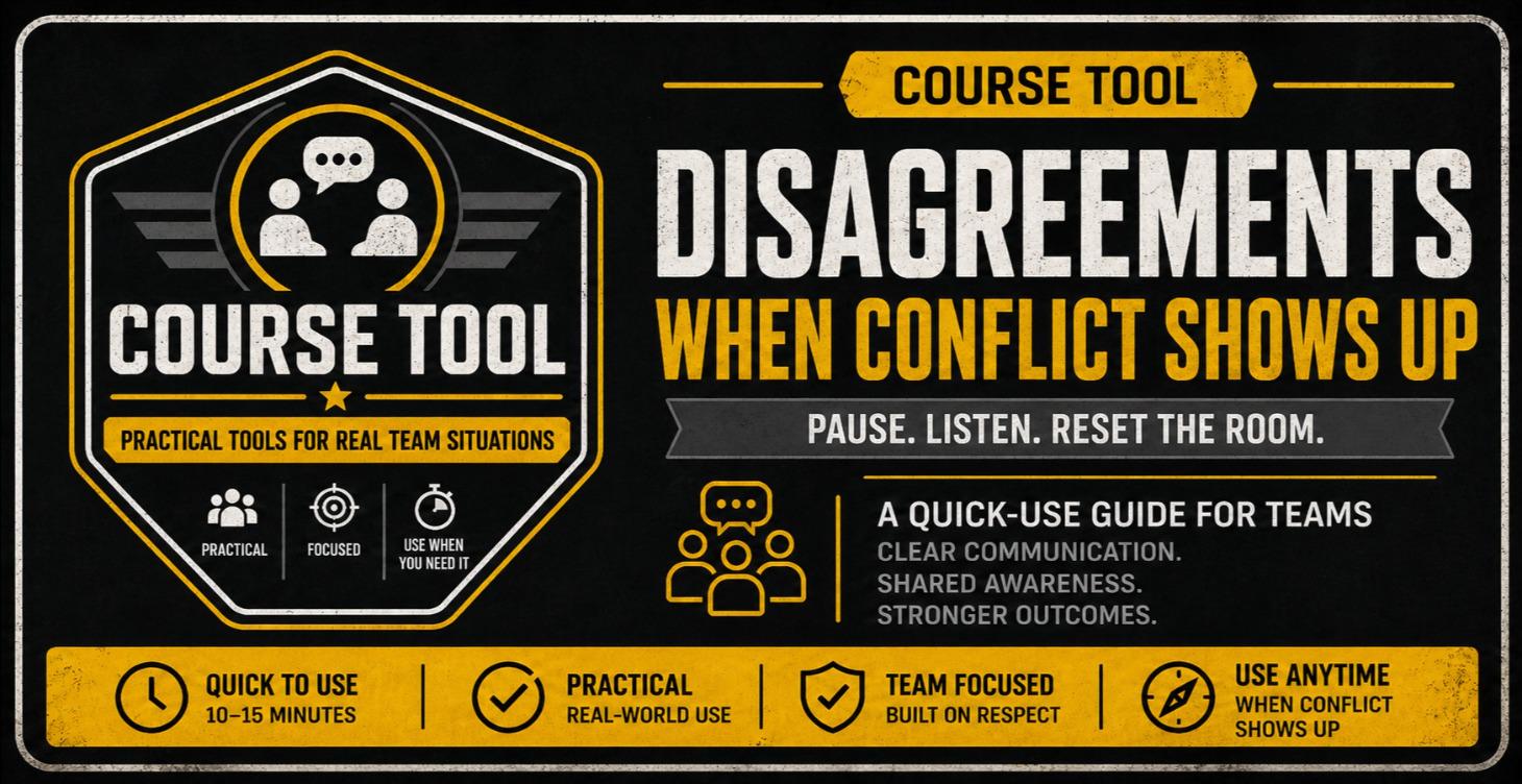 COURSE TOOL - Disagreements