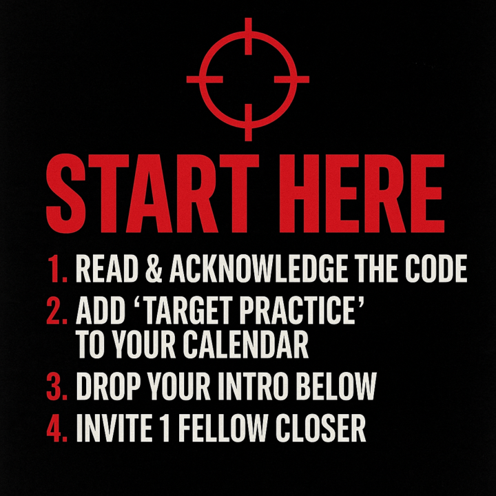 START HERE: First 72 Hours