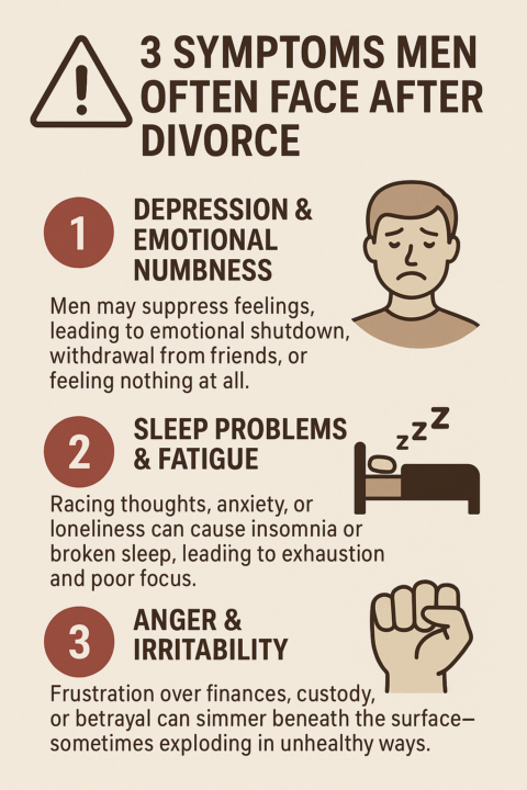 3 Common Symptoms Men Feel After Divorce