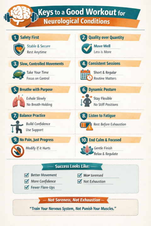 Keys to a Good Workout for People with Neurological Conditions