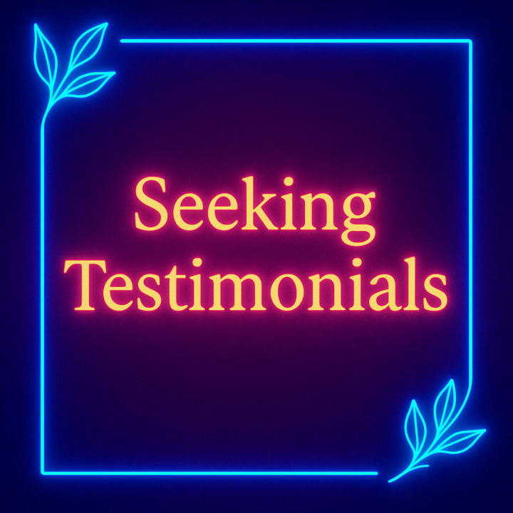 Seeking reader reviews/testimonials to put on the website and in the next book promo section.