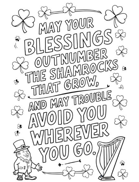 Valentine's Day Gift - FREE Irish Blessings Coloring Pages with MRR