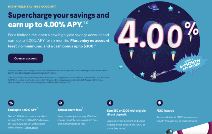 ⚡️High Yield Savings Account "Wealth Play" Sofi