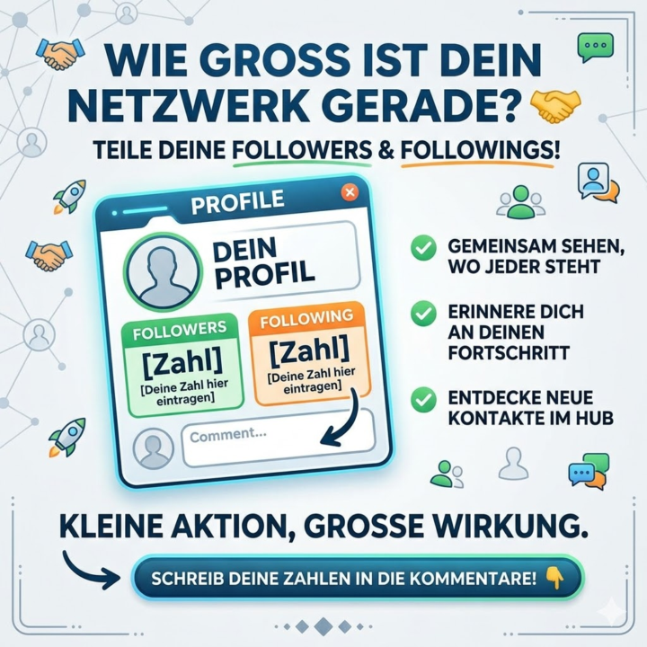 Wie groß ist Dein Netzwerk gerade? 🤝