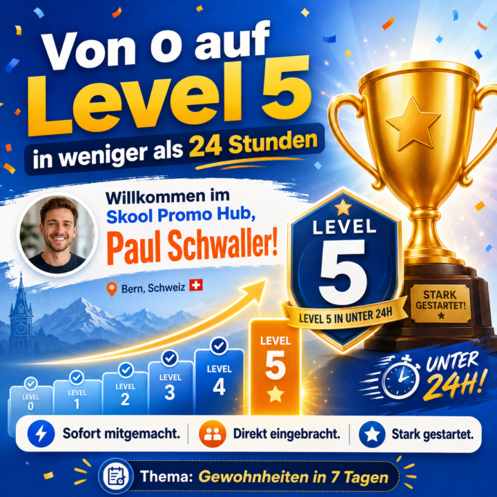🏆 Von 0 auf Level 5 in weniger als 24 Stunden