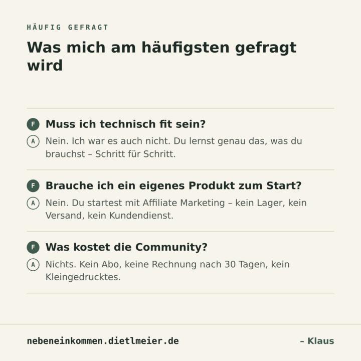 Die Fragen, die mir am häufigsten gestellt werden
