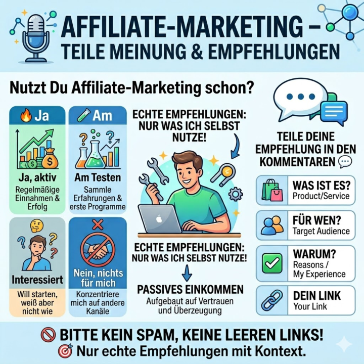 📣 Affiliate-Marketing – nutzt Du es schon oder ist es für Dich (noch) kein Thema?