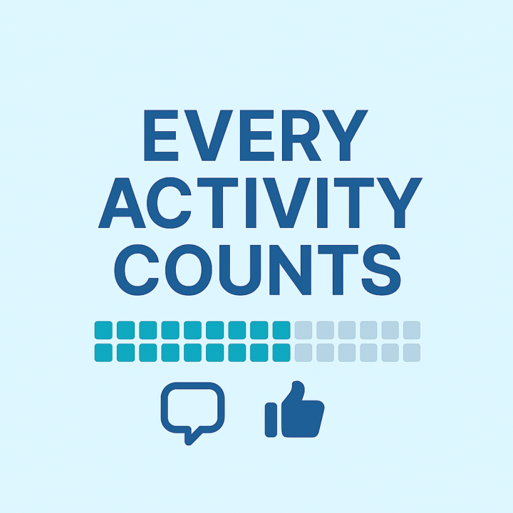 ⚡ Zeig, dass Du da bist – heute zählt jede Aktivität! / ⚡ Show up today – every activity counts!