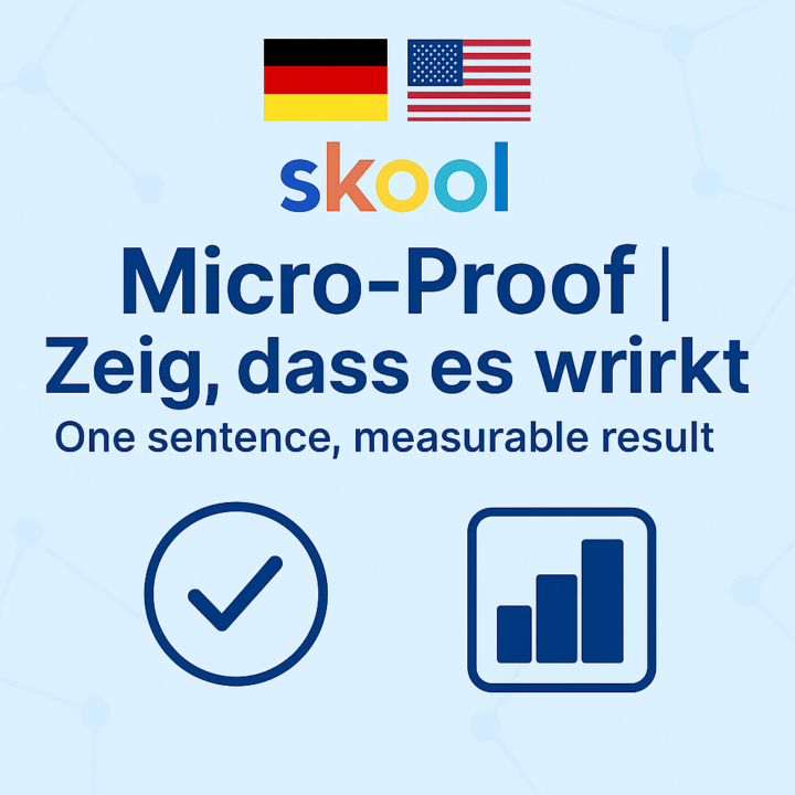 ⭐ Micro-Proof | Zeig, dass es wirkt / ⭐ Micro-Proof | Show it works