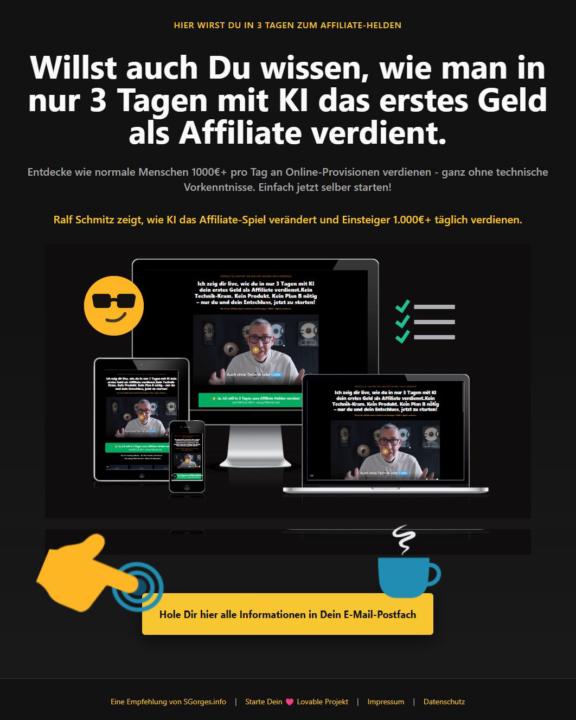 Werde auch Du zum Affiliatehelden 😄😄