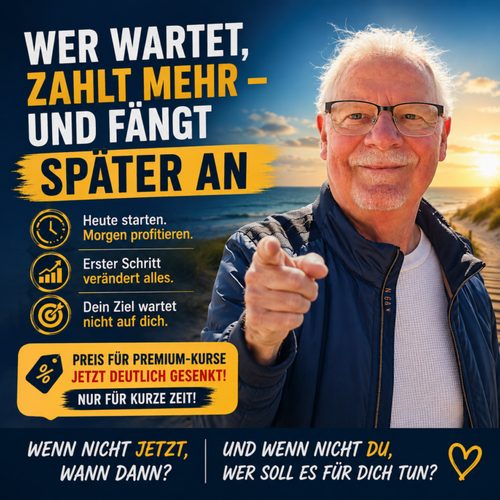 Wer wartet, zahlt mehr – und fängt später an