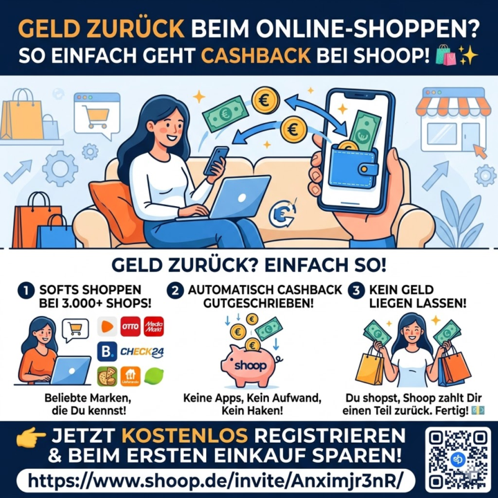 Geld zurück, einfach weil Du online shoppst. 🛍️