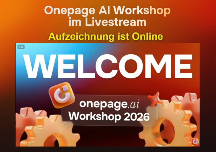 Aufzeichung vom Onepage AI Workshop 👌