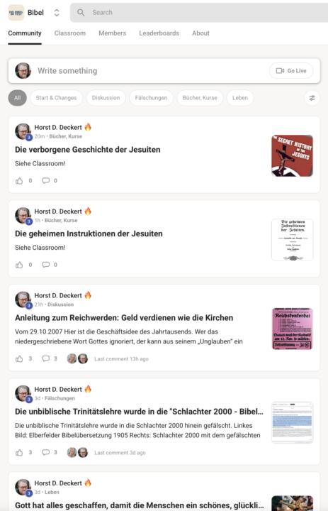 Gott zerstört das Geschäftsmodell der Glaubensindustrie.