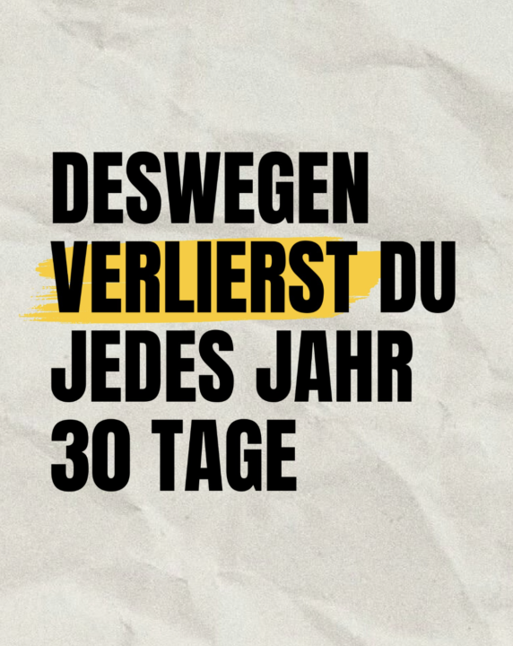 Du hast keine Zeit, vielleicht stimmt es sogar?