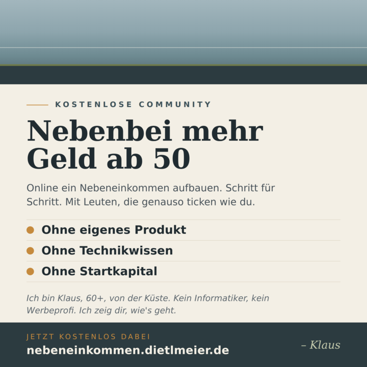 Was steckt wirklich in der Community „Nebenbei mehr Geld ab 50”?