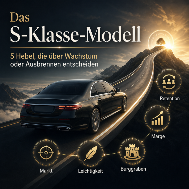 🚀 Das S-Klasse-Modell: 5 Hebel, die entscheiden, ob Dein Business wächst oder Dich ausbrennt