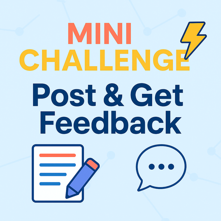 Mini-Herausforderung: Teile Dein Angebot / Mini Challenge: Share Your Offer