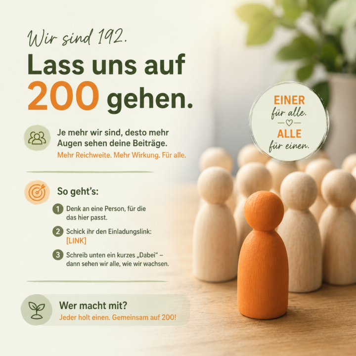 Wir sind 192. Lass uns die 200 knacken