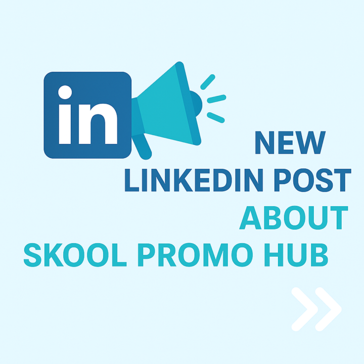 🚀 Mein neuer LinkedIn-Post über den Skool Promo Hub ist live! / 🚀 My new LinkedIn post about the Skool Promo Hub is live!