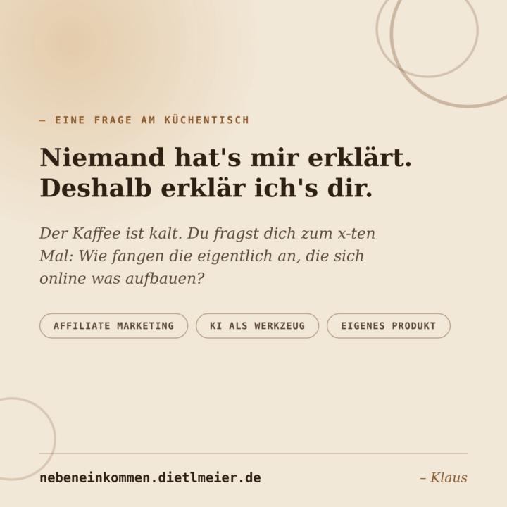 Der kalte Kaffee und die Frage, die du dir schon oft gestellt hast