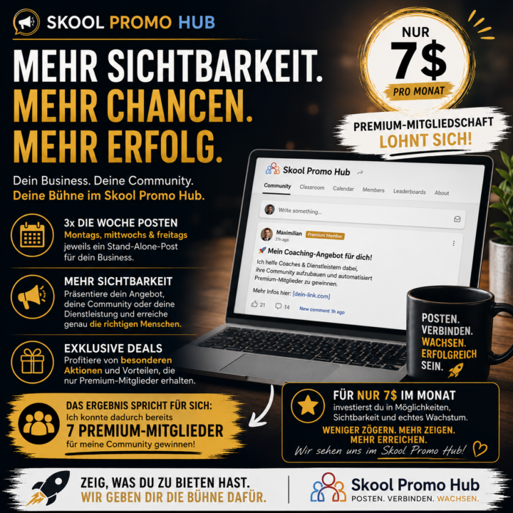3 kleine Beiträge. Mehr hat es bei mir nicht gebraucht.