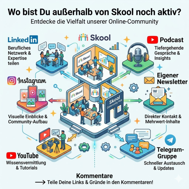 Wo bist Du außerhalb von Skool noch aktiv? 🌐