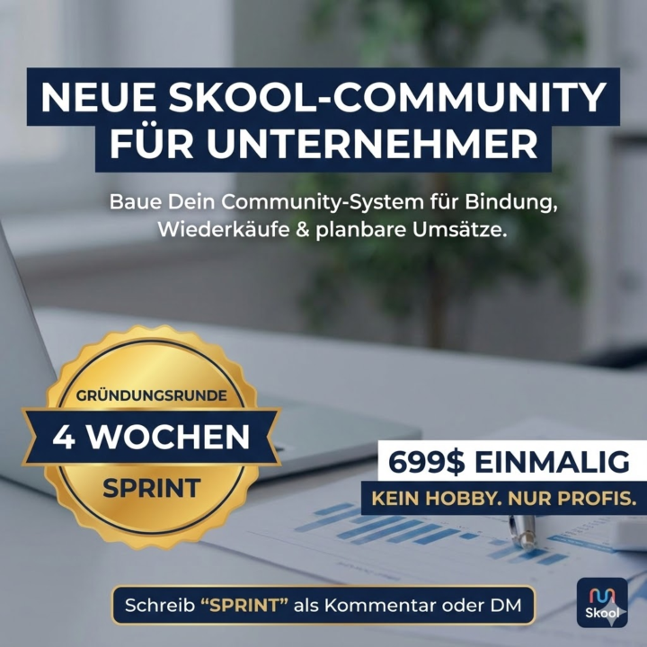Gründungsrunde: Community-Aufbau fürs bestehende Business (699$ einmalig)
