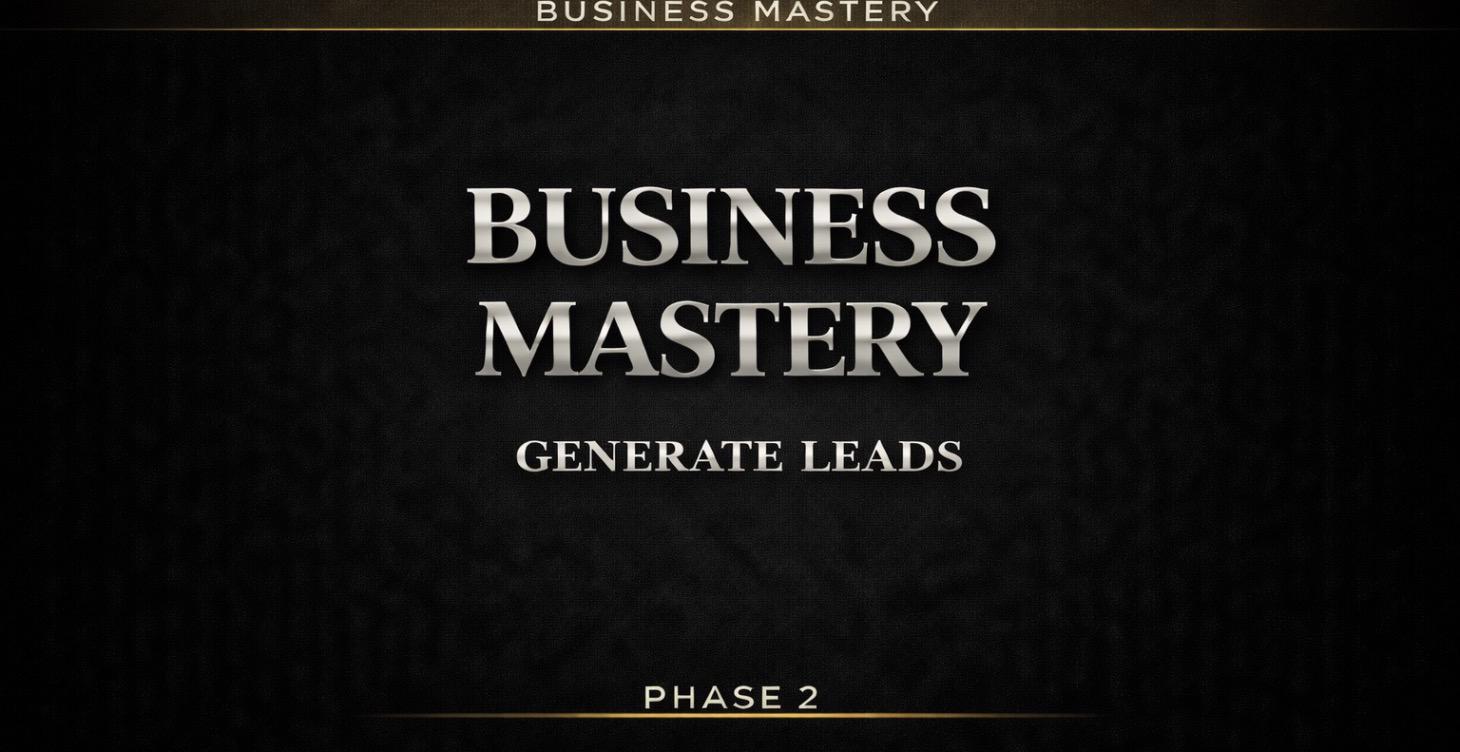 BUSINESS MASTERY — GENERATE LEADS