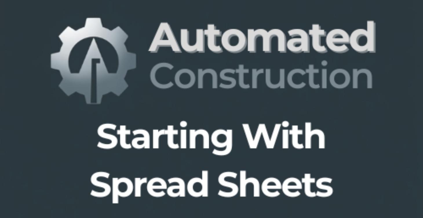 Starting with Spread Sheets
