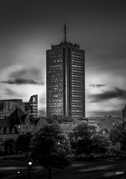 B & W - Tower of the Capital (Quebec)