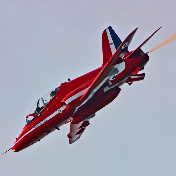 Red Arrow from a boat in Exmouth, UK