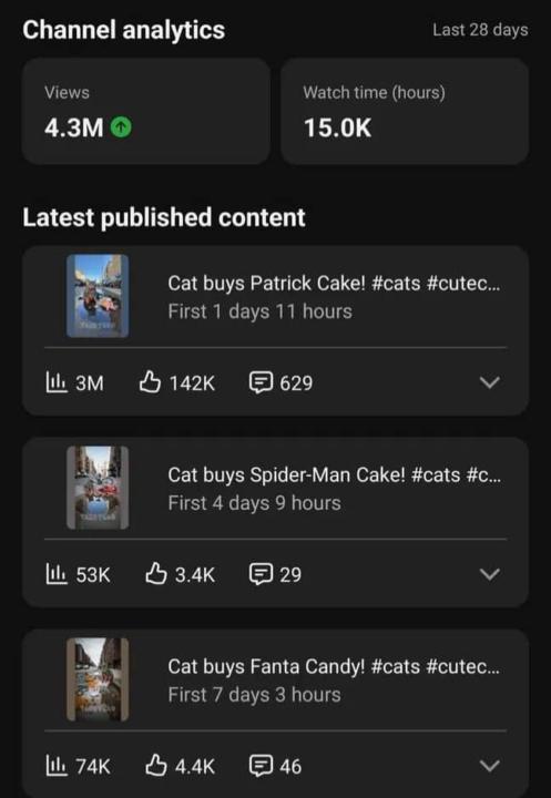 4.3M views in the last 28 days.