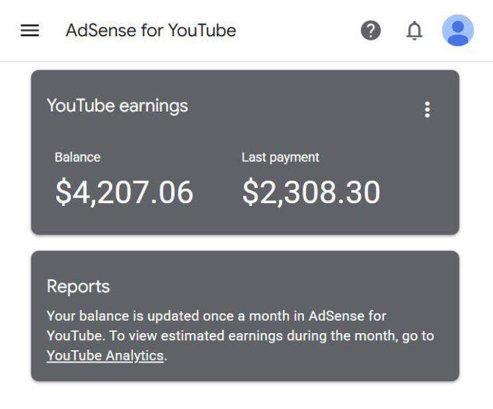 $2,308 paid out…  $4,207 sitting in balance.