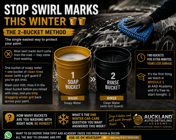 Winter wash tip: the 2-bucket rule