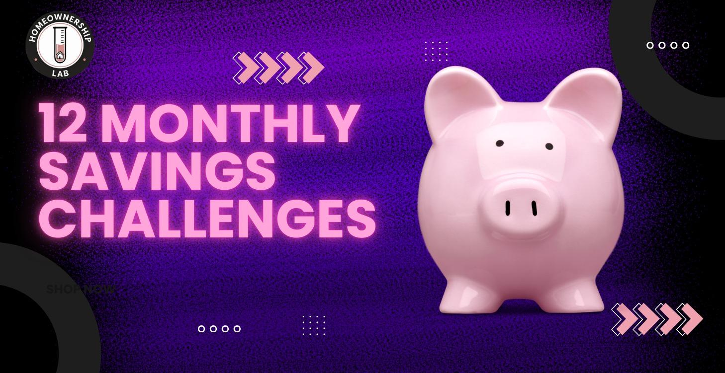 12 Monthly 🤑 Money Savings Challenges