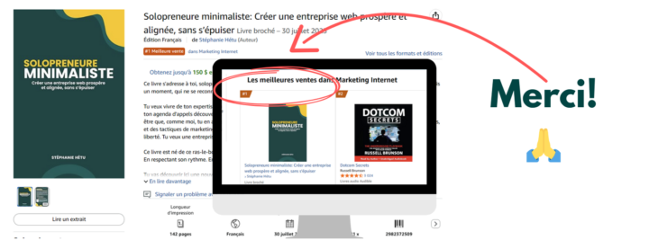 #1 dans Marketing Internet sur Amazon 🎉