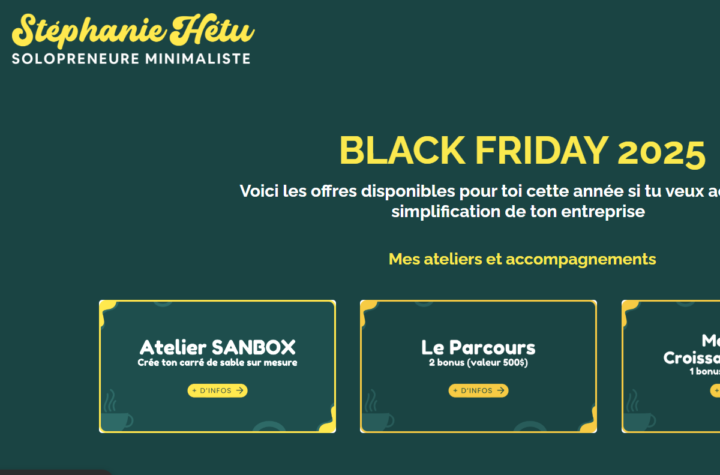 Faites-vous une offre pour le black friday? 