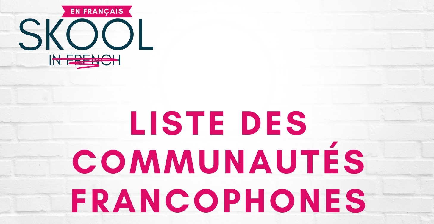 Liste des communautés francophones