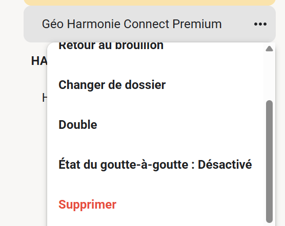 Statut drip / goute à goutte