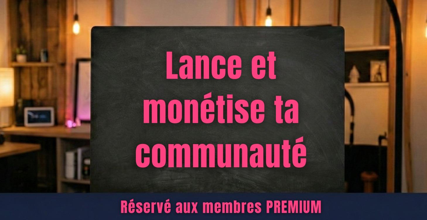 Formation Lance et monétise ta communauté Skool