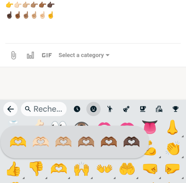 Des emojis avec des tons 