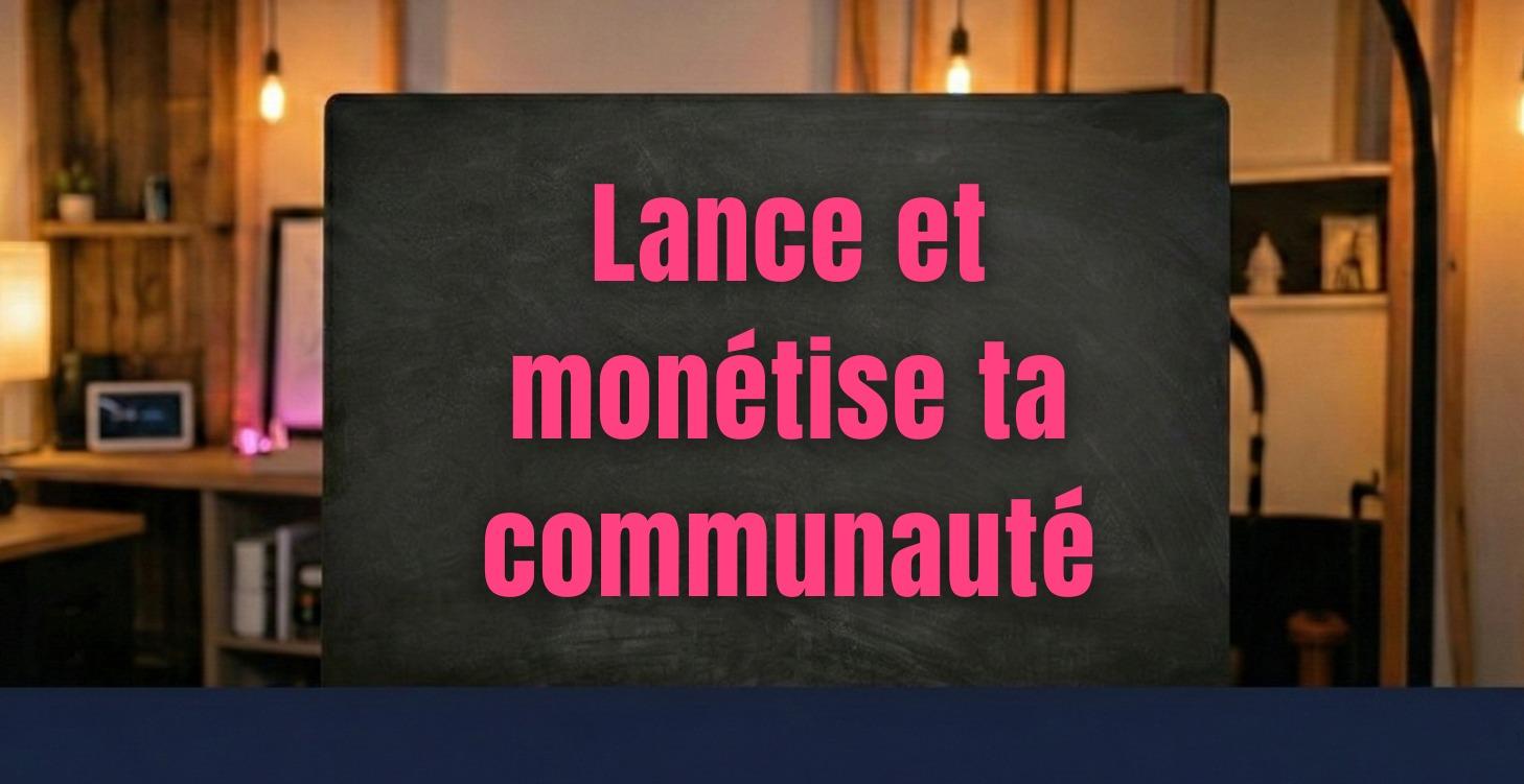 Formation Lance et monétise ta communauté Skool