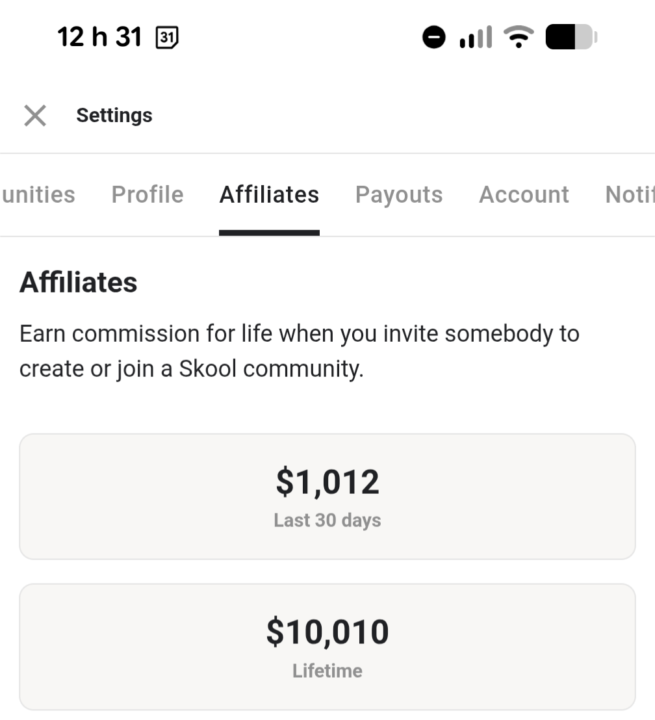 10 010$ US en 1 an avec Skool en Français