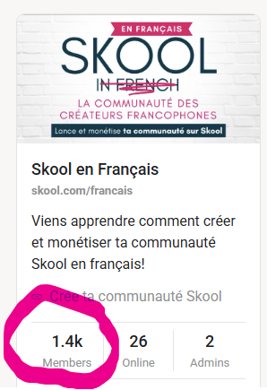 1400 Skoolers francophones 🎉