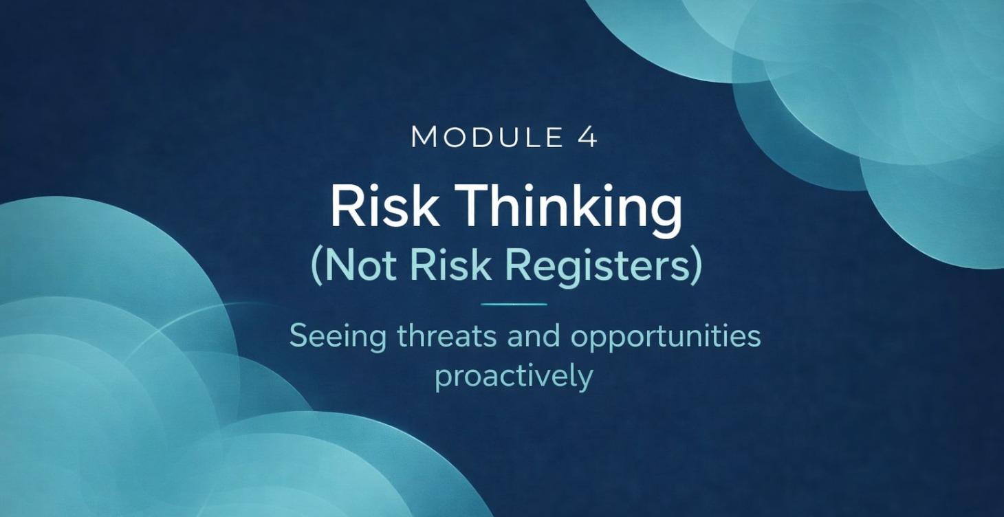 Risk Thinking (Not Risk Registers)