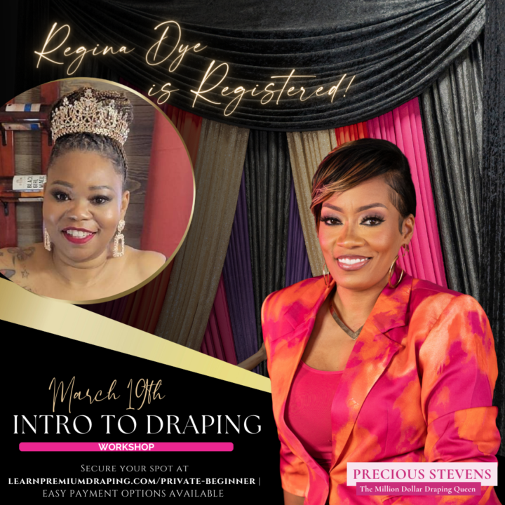 Welcome Regina Dye to the 1-Day Intro to Draping Workshop!