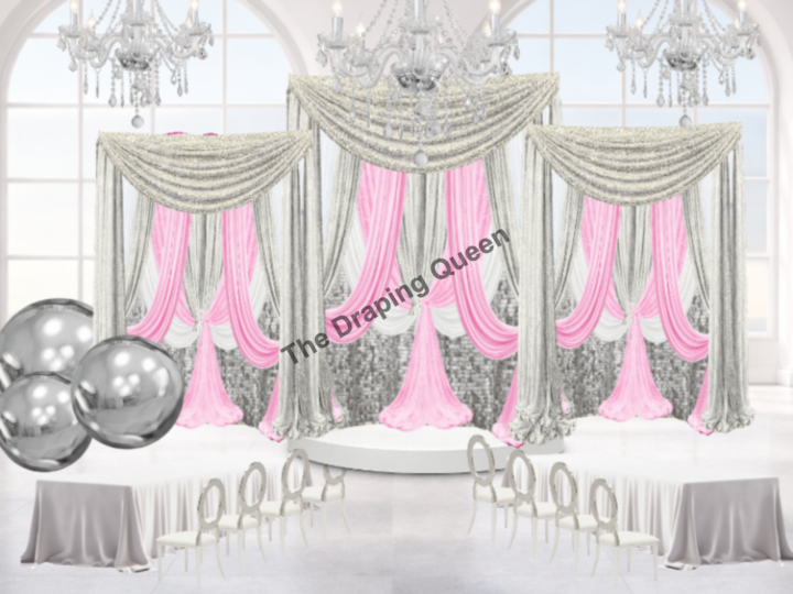 PDS Template of the week: Pink, Silver & White Quinceanera  