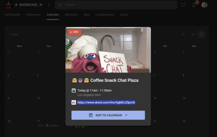 Previously LIVE in the Plaza 🤗☕🤗 Coffee Snack Chat 